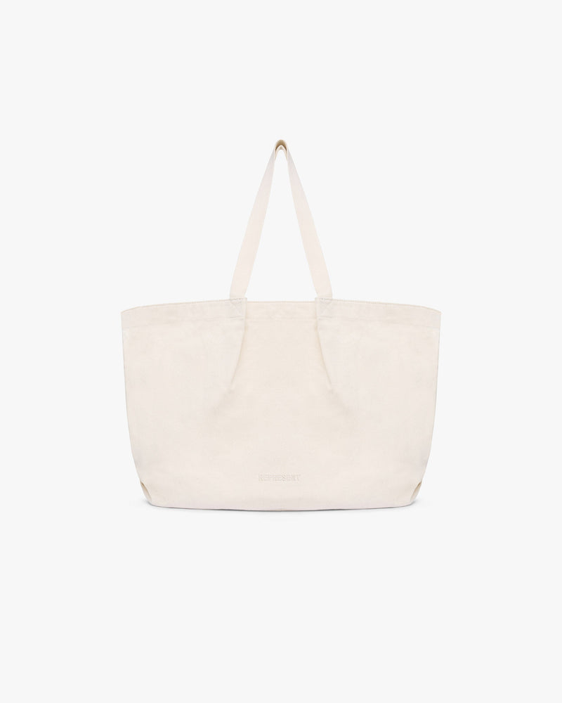 Canvas Pleat Large Tote - Pistachio Shell