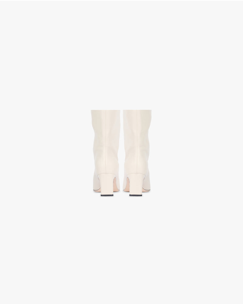 Square Toe Ankle Boot - Ecru