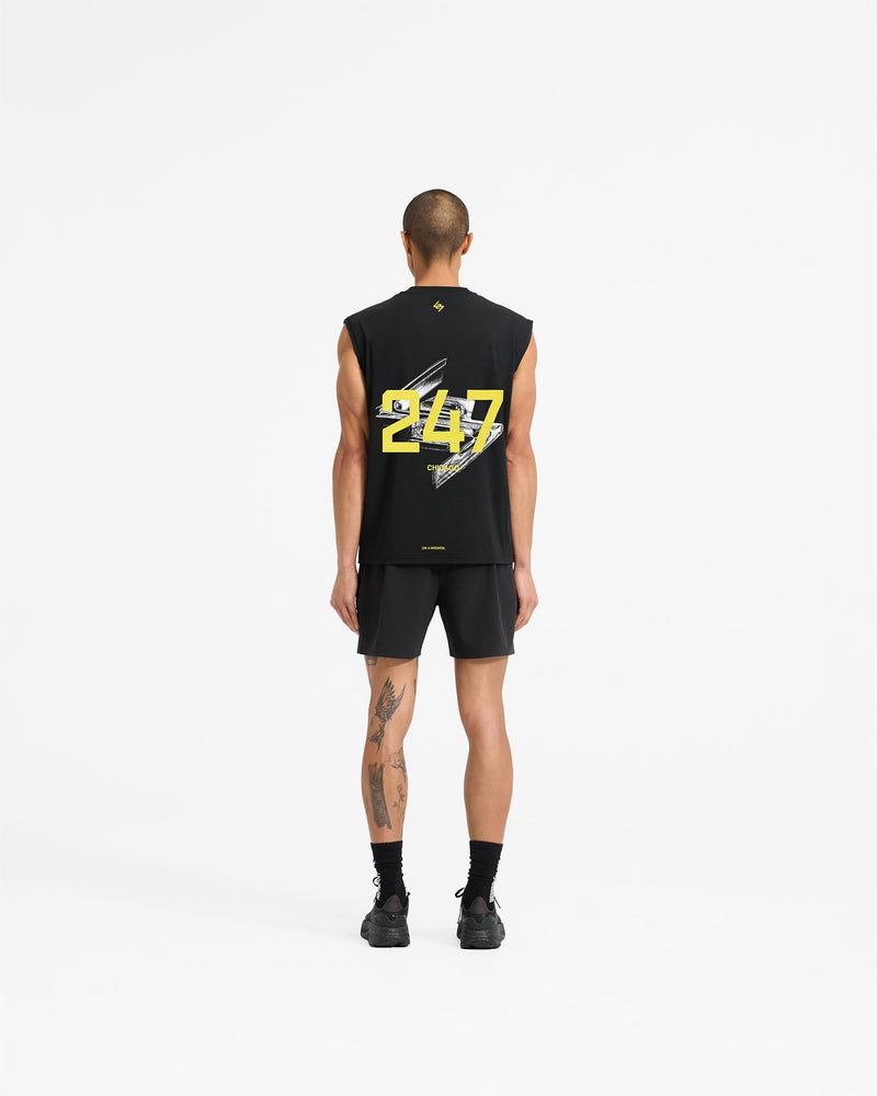 247 Chicago Oversized Tank - Jet Black