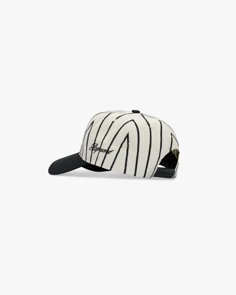Initial Stripe Cap - Antique White
