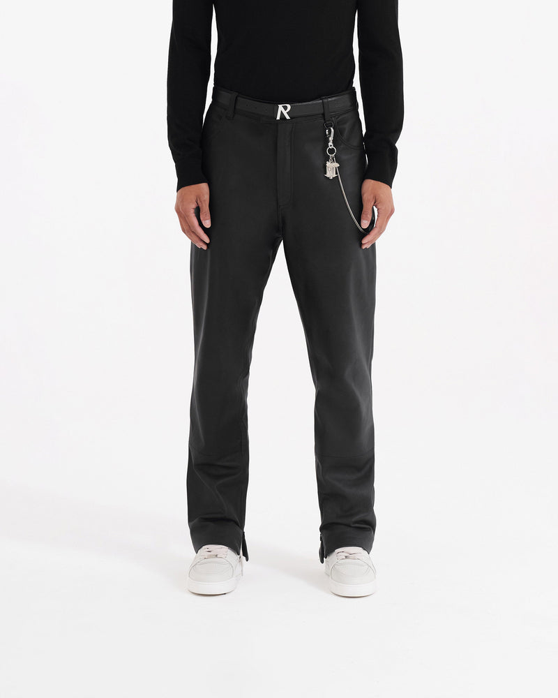 Leather Tailored Pant - Black