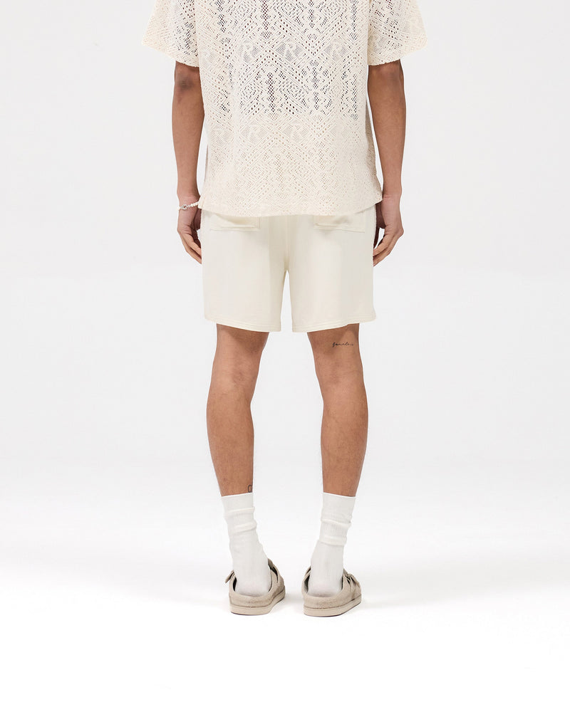 Knitted Panel Short - Antique White