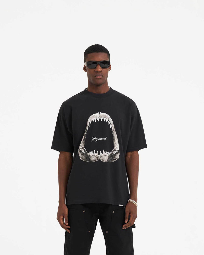 Shark Jaws T-Shirt - Off Black