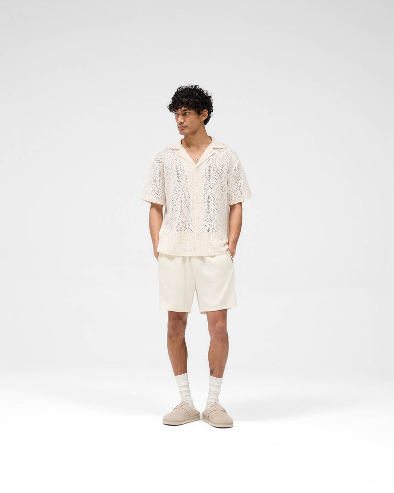 Knitted Panel Short - Antique White