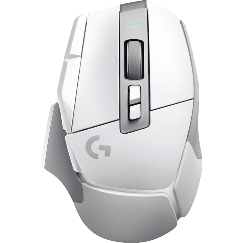 Logitech 910-006187 G502 X Lightspeed Wireless Gaming Mouse White Bundle with Deco Essentials Keyboard and Mouse Gel Memory Foam Wrist Pads, Universal Design, Added Comfort