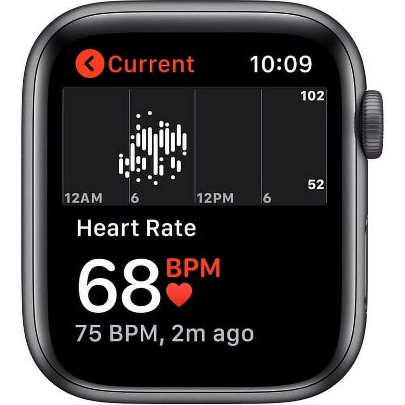 Restored Apple Watch SE (GPS, 44mm) - Space Gray Aluminum Case with Black Sport Band (Refurbished)