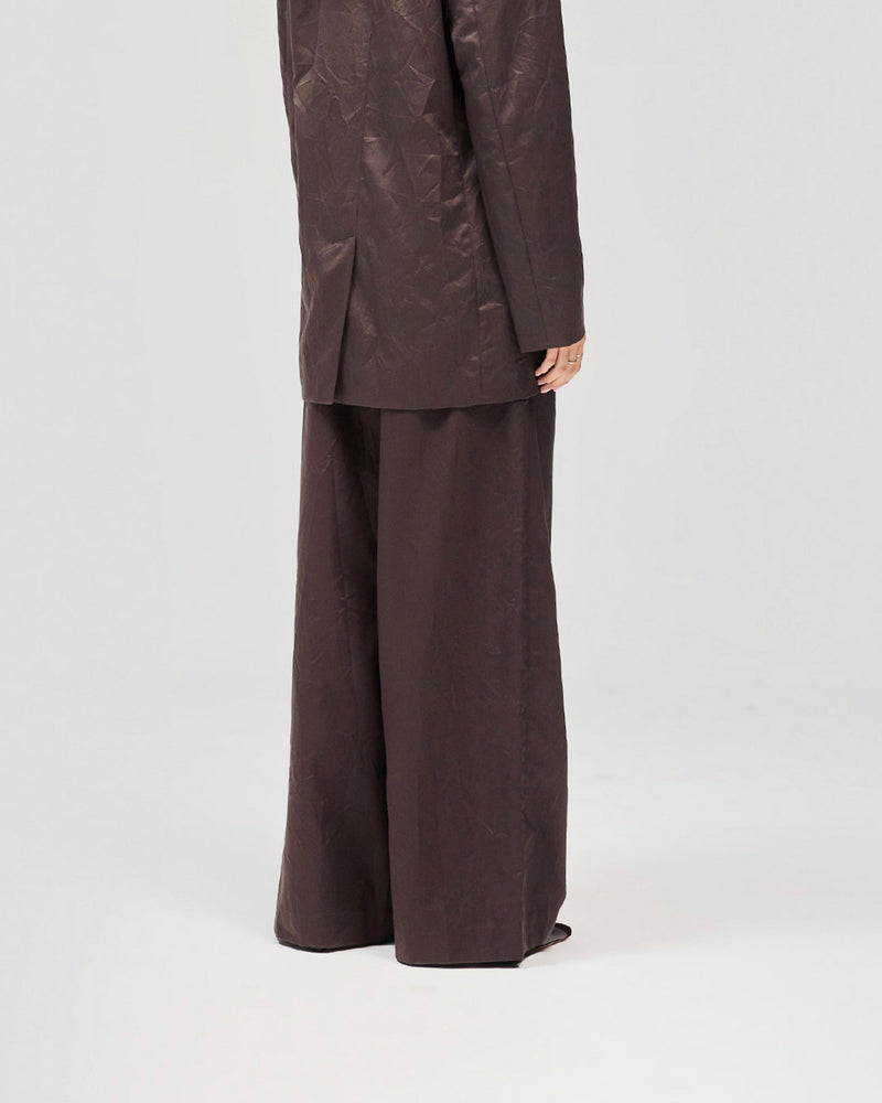 Crimp Trouser - Black Coffee