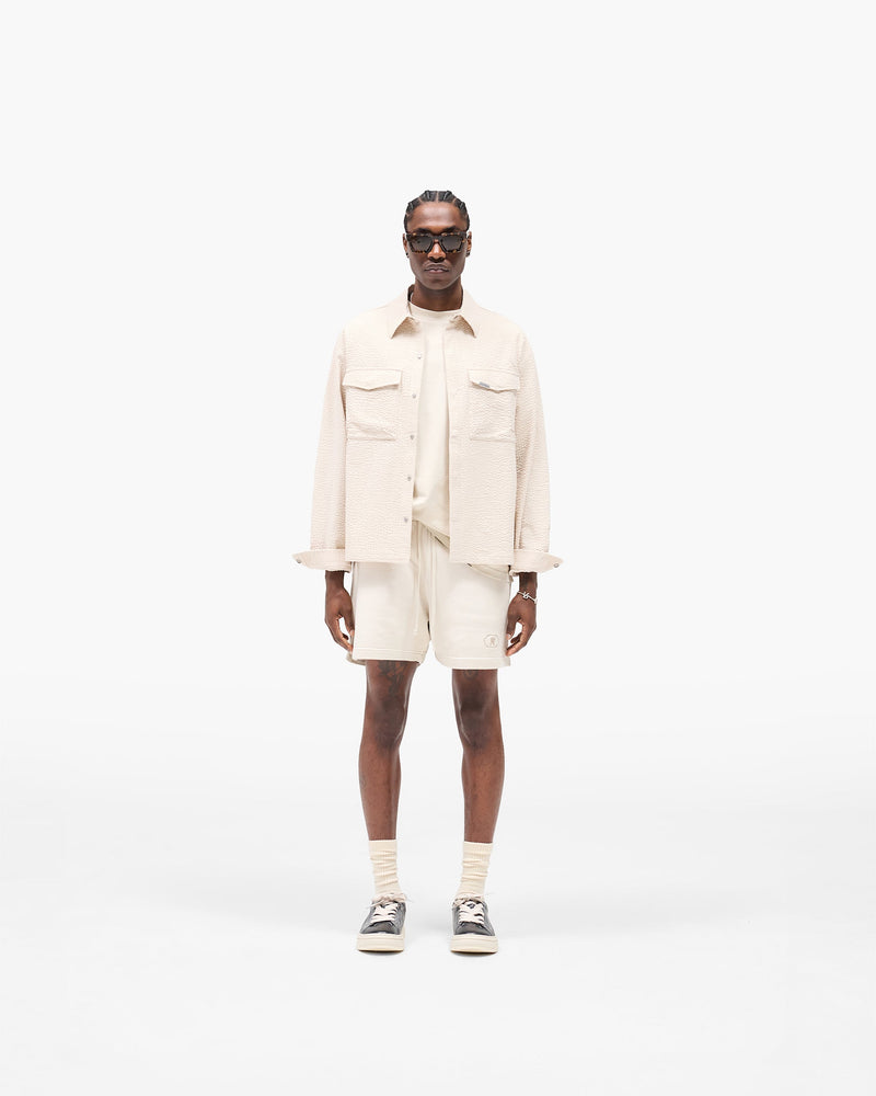 Textured Long Sleeve Shirt - Champagne