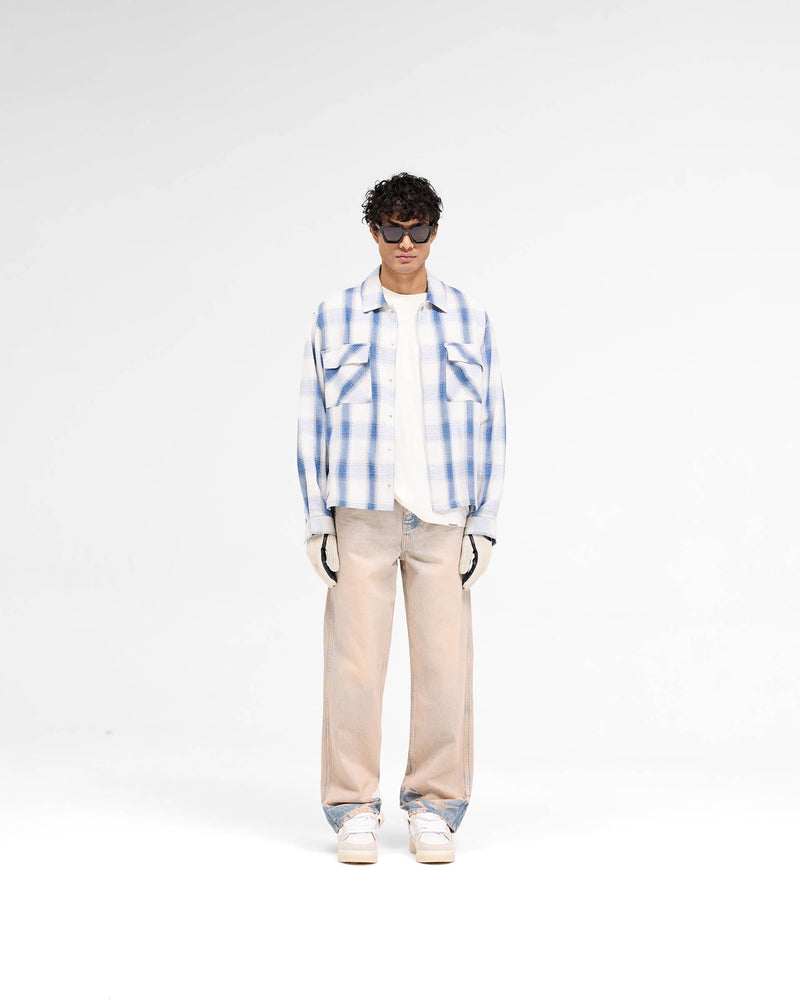 Season Flannel Shirt - Mid Blue