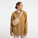 Unisex Merino Blend Hoodie - Stony Beige Heather