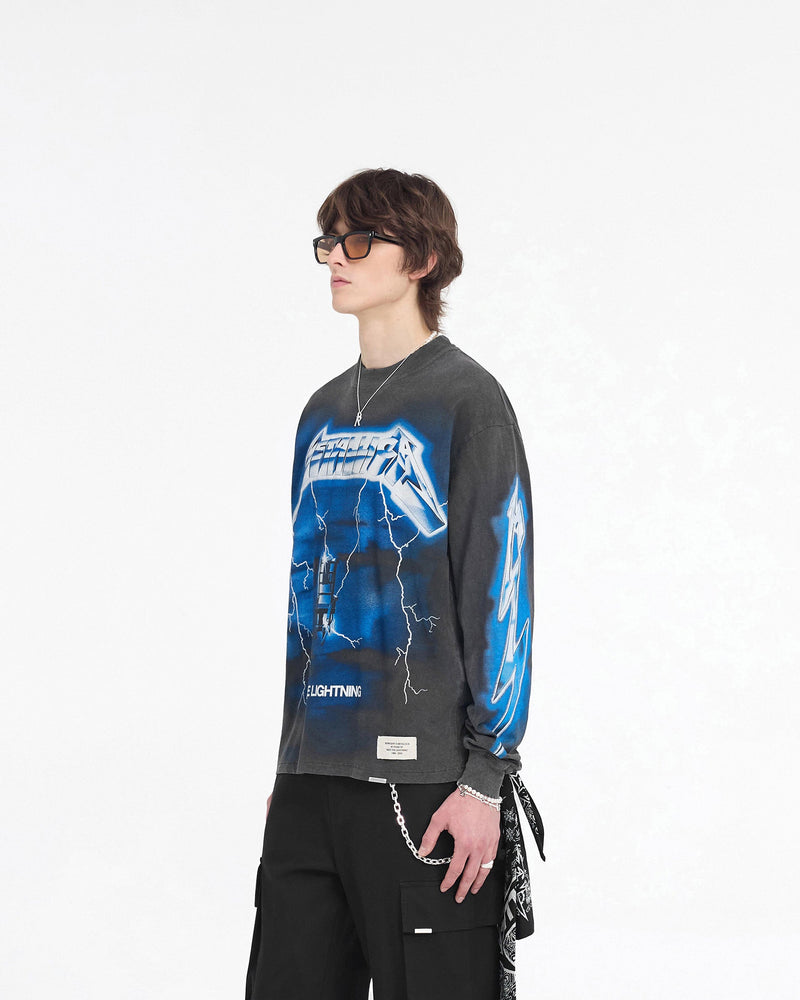 Represent X Metallica Ride The Lightning Long Sleeve T-Shirt - Vintage Grey