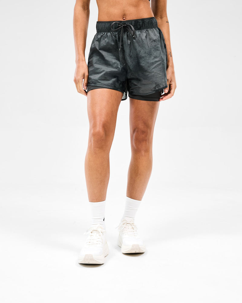 247 Distance 2-In-1 Short Printed - Dark Green