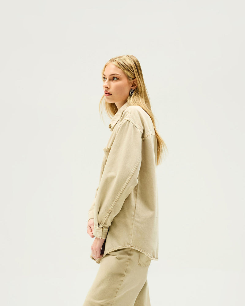 Denim Overshirt - Iced Latte