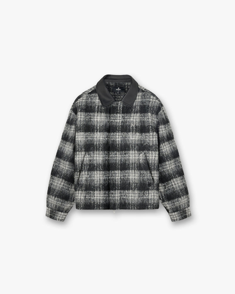 Flannel Check Overshirt - Jet Black