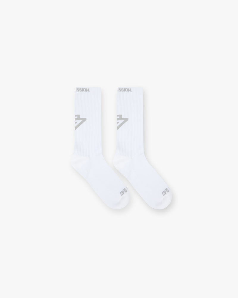 247 Logo Socks - Pewter