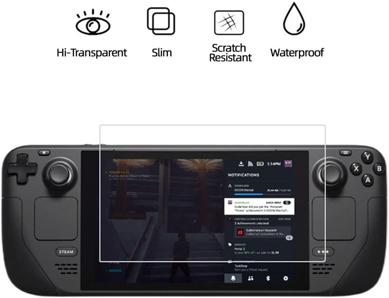 Steam Deck Tempered Glass Screen Protector, Compatible with Valve Steam Deck 2022, Mytrix Transparent HD Clear Anti-Scratch Bubble Free, Easy Installation 9H Hardness Slim HD Clear