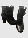 LEATHER BUCKLE BOOTIE IN BLACK - SM REBOOTED