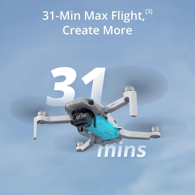 DJI Mini 2 Fly More Combo – Ultralight Foldable Drone, 3-Axis Gimbal with 4K Camera, 12MP Photos, 31 Mins Flight Time, OcuSync 2.0 10km HD Video Transmission, QuickShots, Gray (CP.MA.00000306.01)
