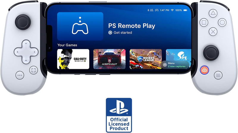 BACKBONE One Mobile Gaming Controller for iPhone (Lightning) - PlayStation Edition - Turn Your iPhone into a Gaming Console - Play Xbox, PlayStation, Call of Duty, Roblox, Genshin Impact & More