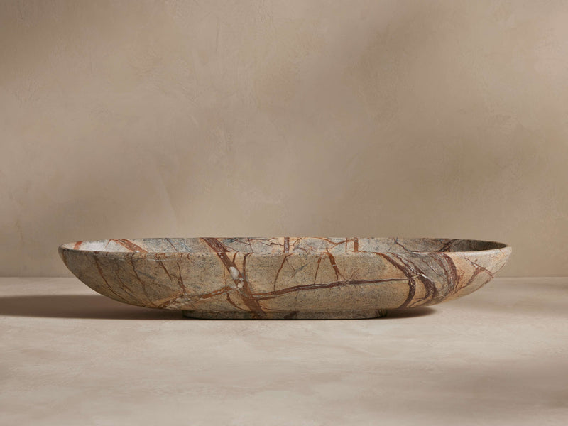 Omo Small Marble Oval Bowl