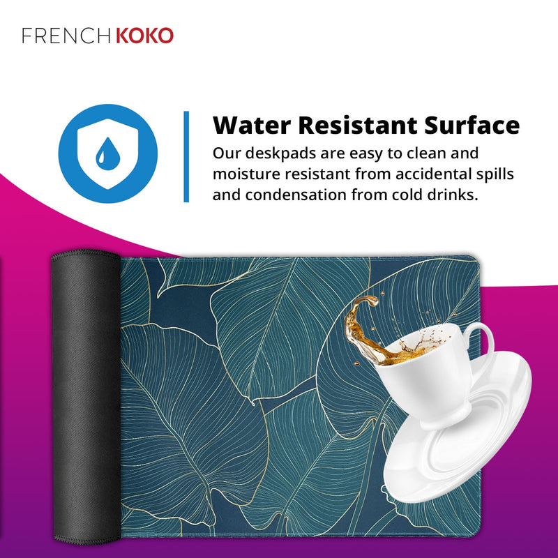 French Koko Large Mouse Pad Long Desk Mat Keyboard Pad Protector Pretty Extended Cute Mousepad Big Office Essentials Women Girls XL 30" x 15"