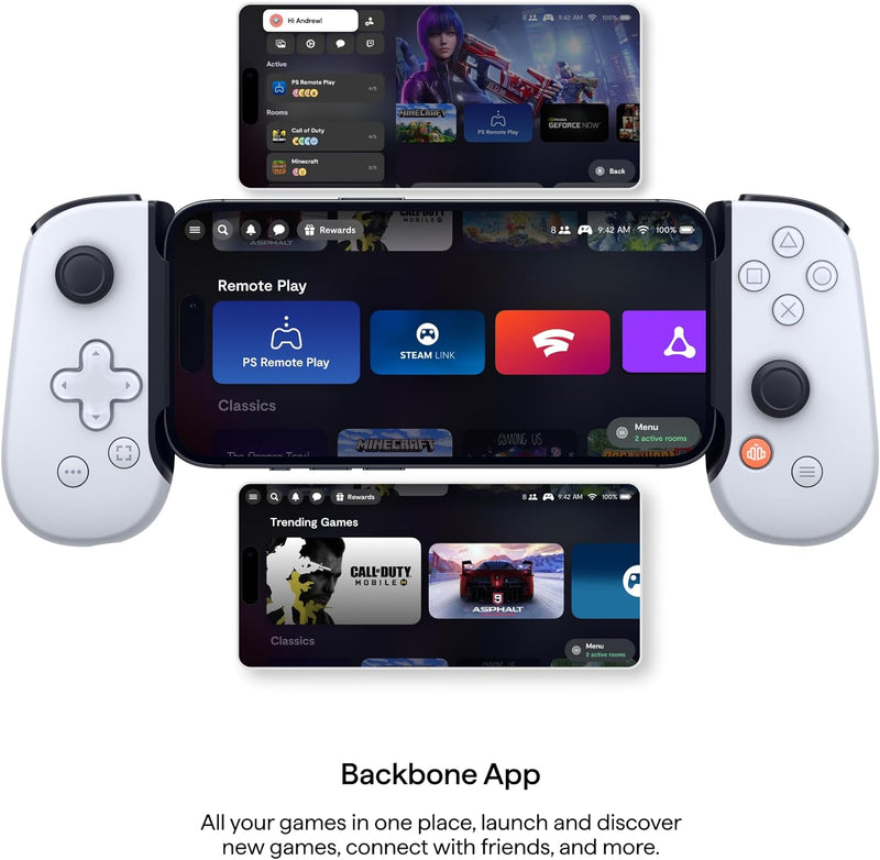 BACKBONE One Mobile Gaming Controller for iPhone (Lightning) - PlayStation Edition - Turn Your iPhone into a Gaming Console - Play Xbox, PlayStation, Call of Duty, Roblox, Genshin Impact & More
