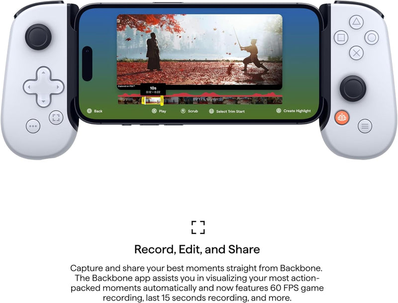 BACKBONE One Mobile Gaming Controller for iPhone (Lightning) - PlayStation Edition - Turn Your iPhone into a Gaming Console - Play Xbox, PlayStation, Call of Duty, Roblox, Genshin Impact & More