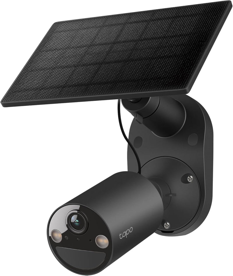 TP-Link 𝗧𝗮𝗽𝗼 SolarCam C402 Kit, Outdoor Battery Camera w/Solar Panel Base, Wireless, 1080P, Free Person/Vehicle Detection, SD/Cloud Storage, Color Night Vision, No Hub Needed, Works w/Alexa