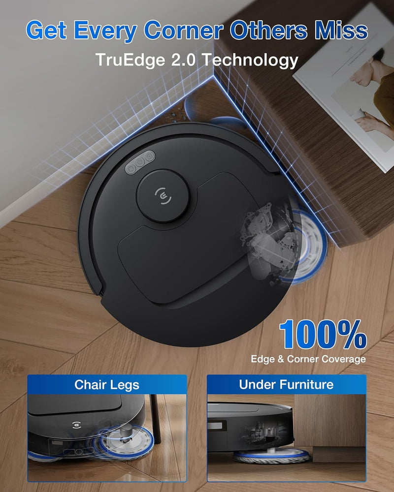 ECOVACS DEEBOT T80 Omni Robot Vacuum and Mop, 18,000Pa Suction, OZMO™ Roller Real-Time Mop Washing, Self-Emptying, Hot Air Drying, AI Navigation, Anti-Tangle Brush, for Pets, Carpets & Hard Floors