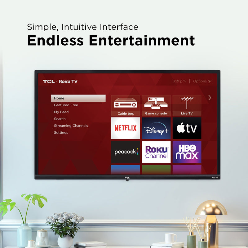 TCL 32” Class S3 (32S331) 720p HD LED Smart TV with Roku TV