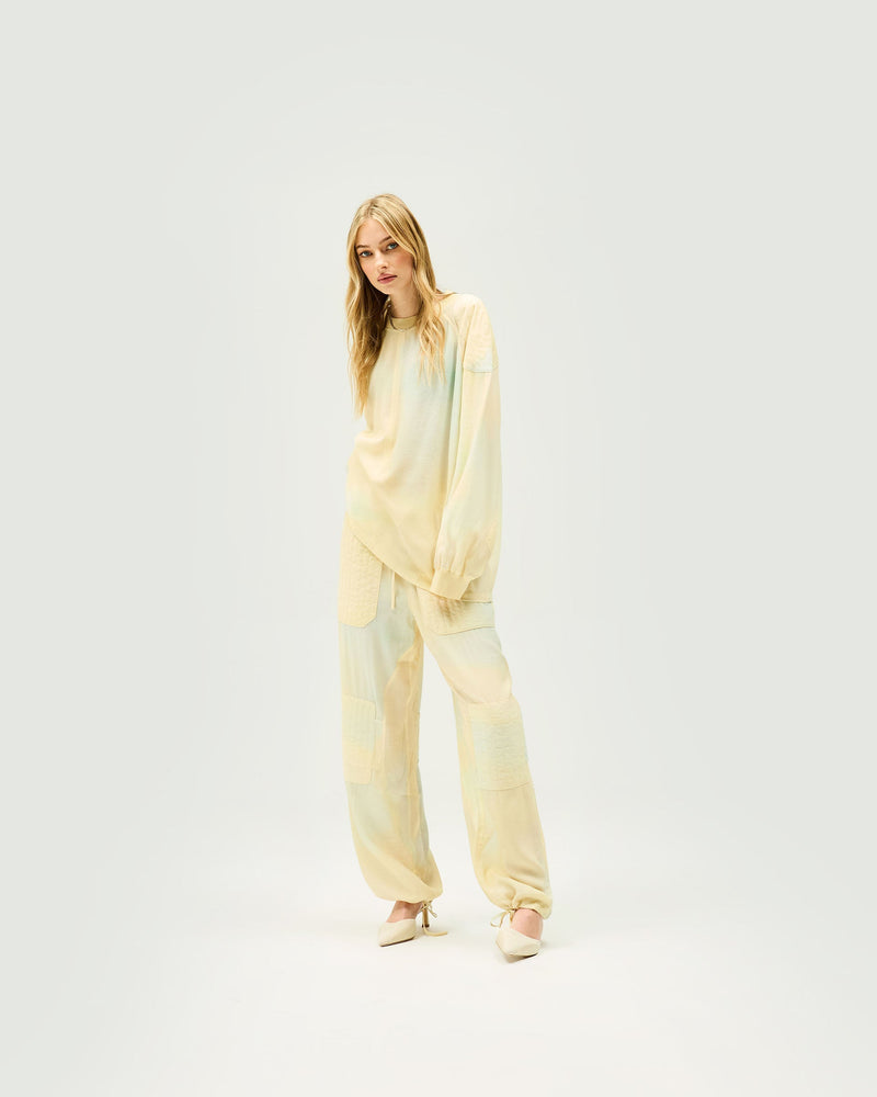 Storm Tracksuit Bottom - Storm Print Natural