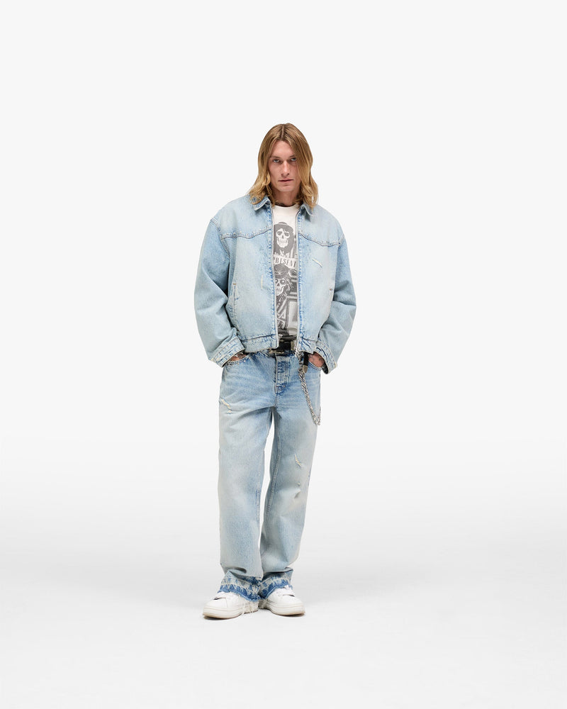 Represent X Guns N' Roses Denim Jacket - Light Vintage Blue