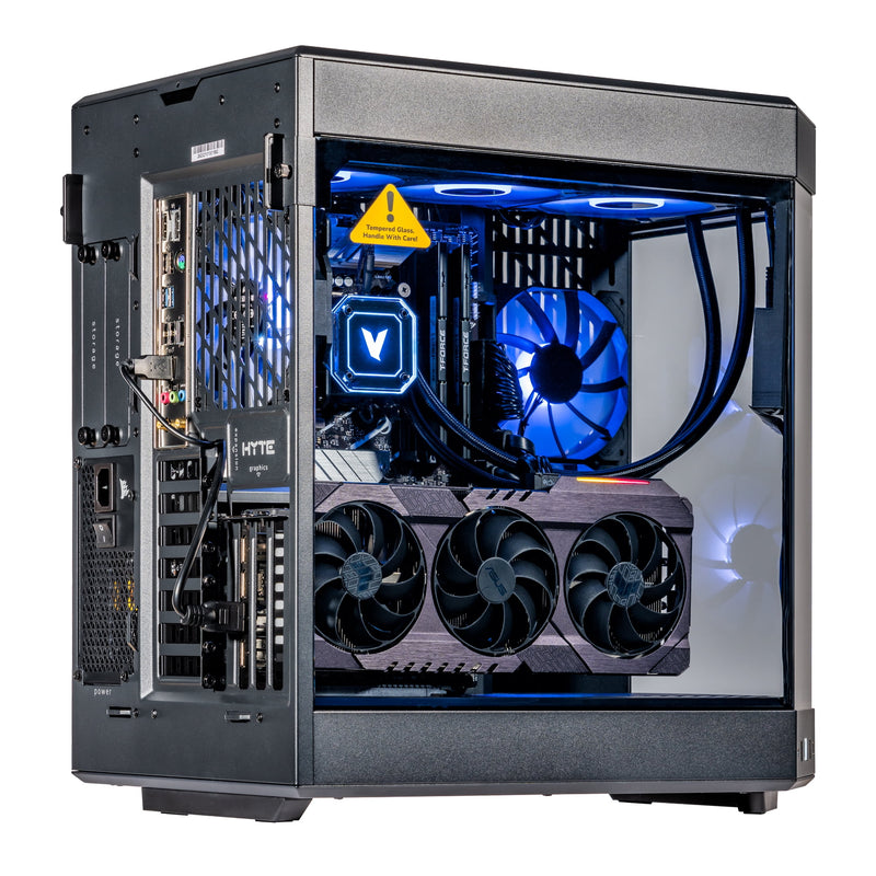 Velztorm LCD Black Praetix Custom Built Gaming Desktop PC (Intel i9-14900K, GeForce RTX 5080, 64GB DDR5, 2TB PCIe SSD + 6TB HDD, RGB Fans, 360mm AIO, 1000W PSU, WiFi 6E, Bluetooth 5.2, Win 11 Home)