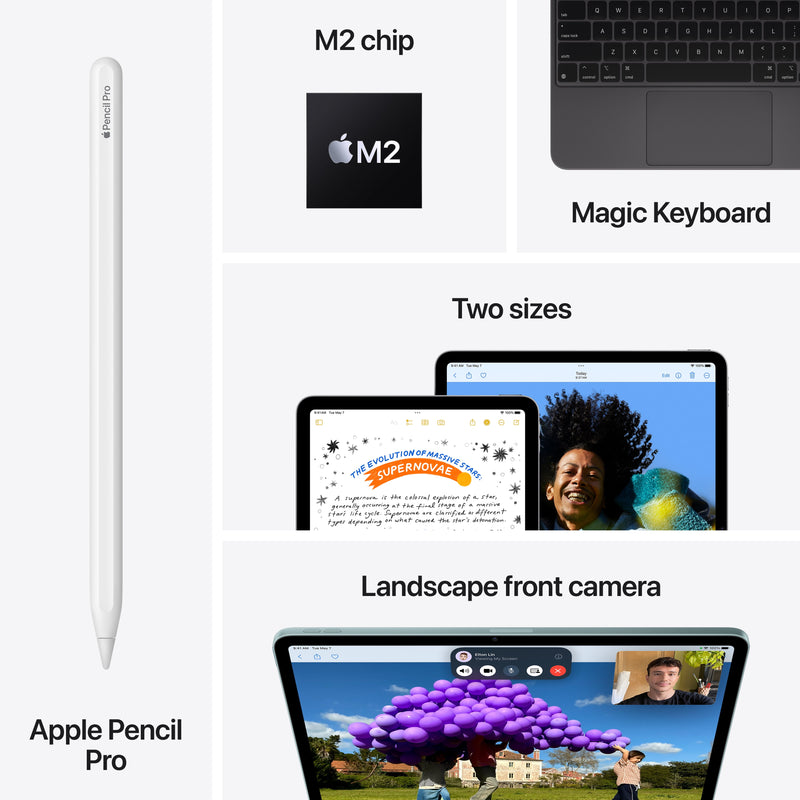 2024 Apple 11-inch iPad Air M2, Built for Apple Intelligence, Wi-Fi 128GB - Space Gray