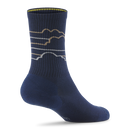 Anytime Crew Sock - Deep Navy/Rugged Beige (Medium Grey) - Cloudstripe