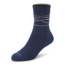 Anytime Crew Sock - Deep Navy/Rugged Beige (Medium Grey) - Cloudstripe