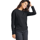 Women's Soft Merino Long Sleeve Tee - True Black