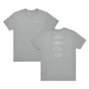 Unisex Organic Cotton Graphic Tee - Medium Grey/Light Grey - Shoes