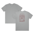 Unisex Organic Cotton Graphic Tee - Medium Grey/Thunder Red - CHI