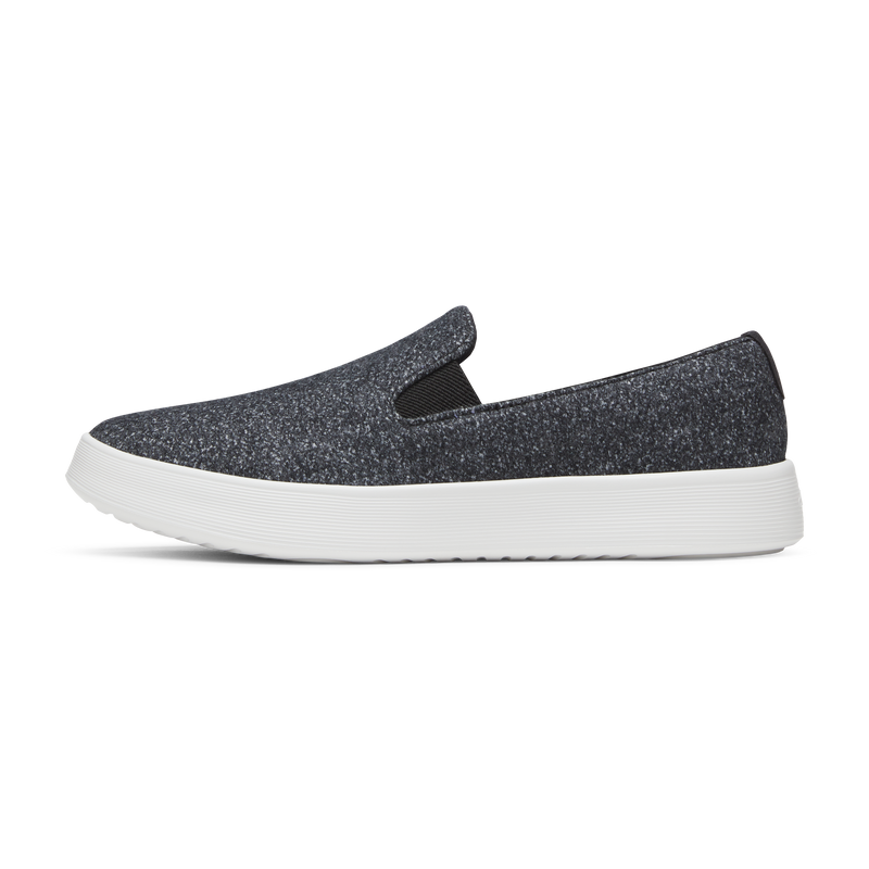 Men's Wool Cruiser Slip On - Dark Grey (Light Grey Sole)