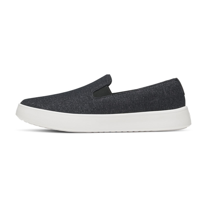Men's Wool Cruiser Slip On - Natural Black (Blizzard Sole)