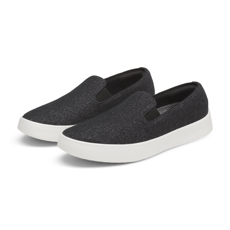 Women's Wool Cruiser Slip On - Natural Black (Blizzard Sole)