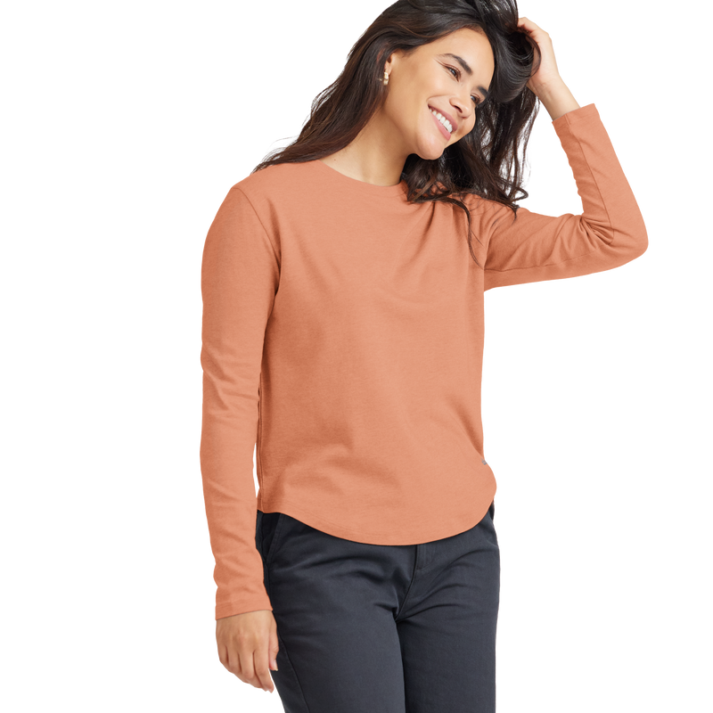 Women's Soft Merino Long Sleeve Tee - Sienna Blush