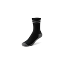 Anytime Crew Sock - Natural Black/Dark Grey Stripe