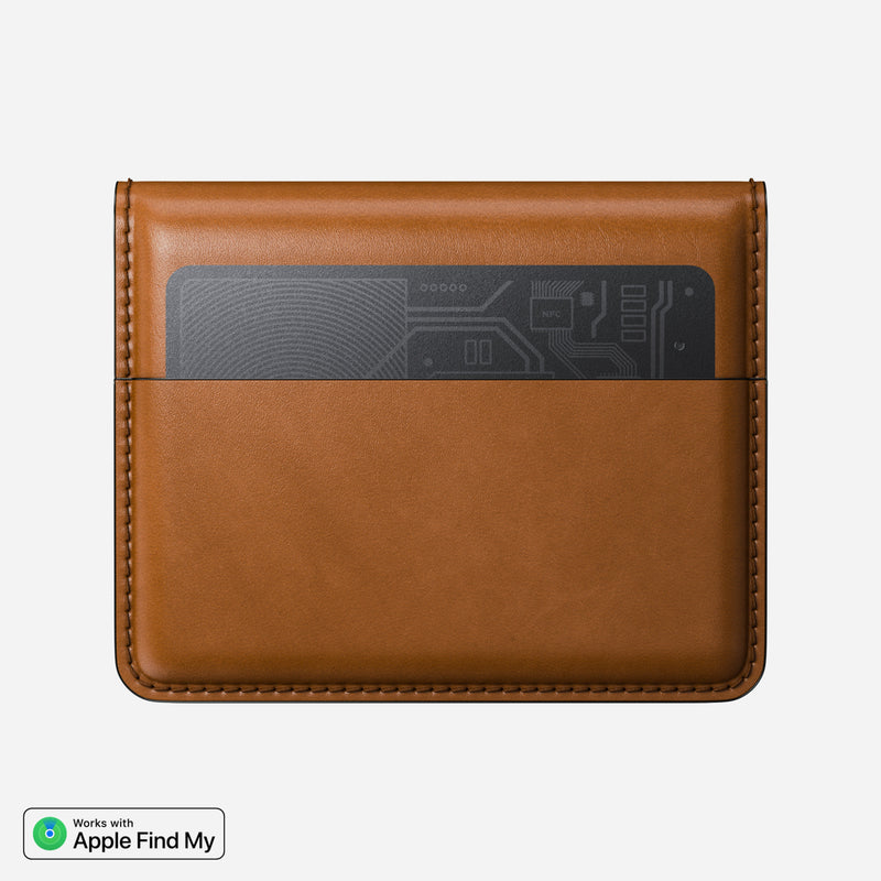 Card Wallet Plus - English Tan | Nomad Leather | Find My