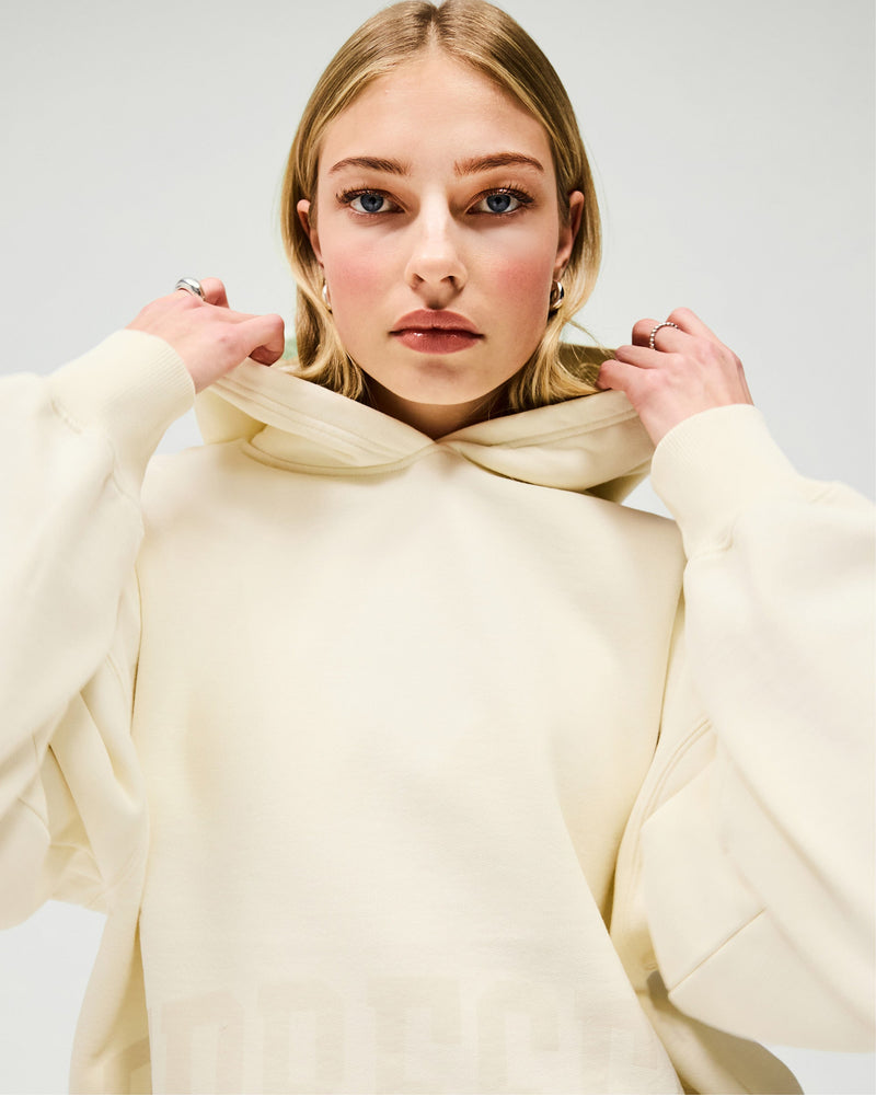 Boyfriend Graphic Hoodie - Cream