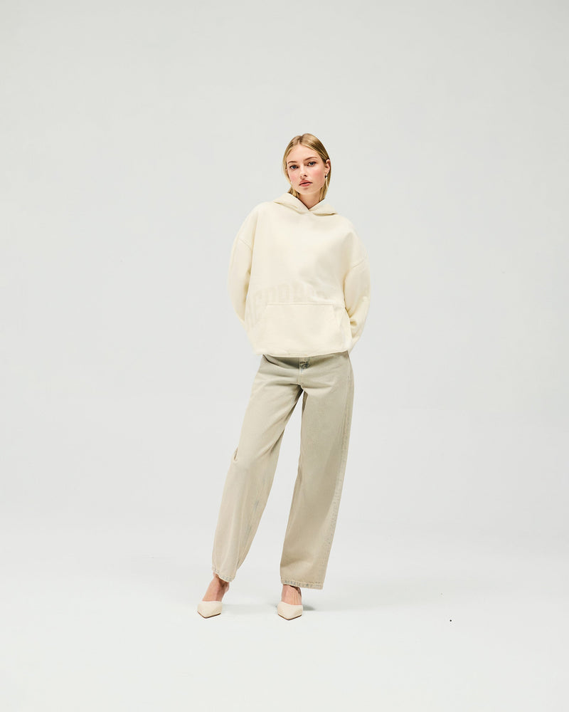 Boyfriend Graphic Hoodie - Cream
