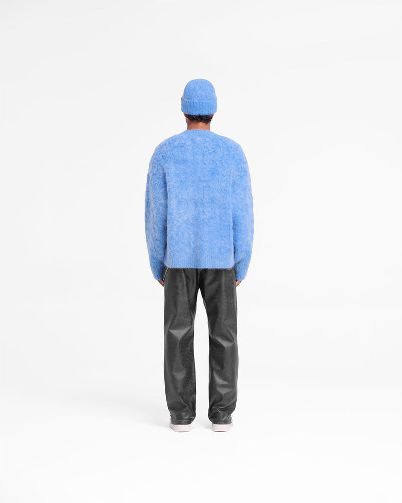 Cable Knit Sweater - Electric Blue