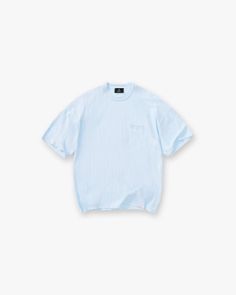 Slub Script T-Shirt - Ice Blue
