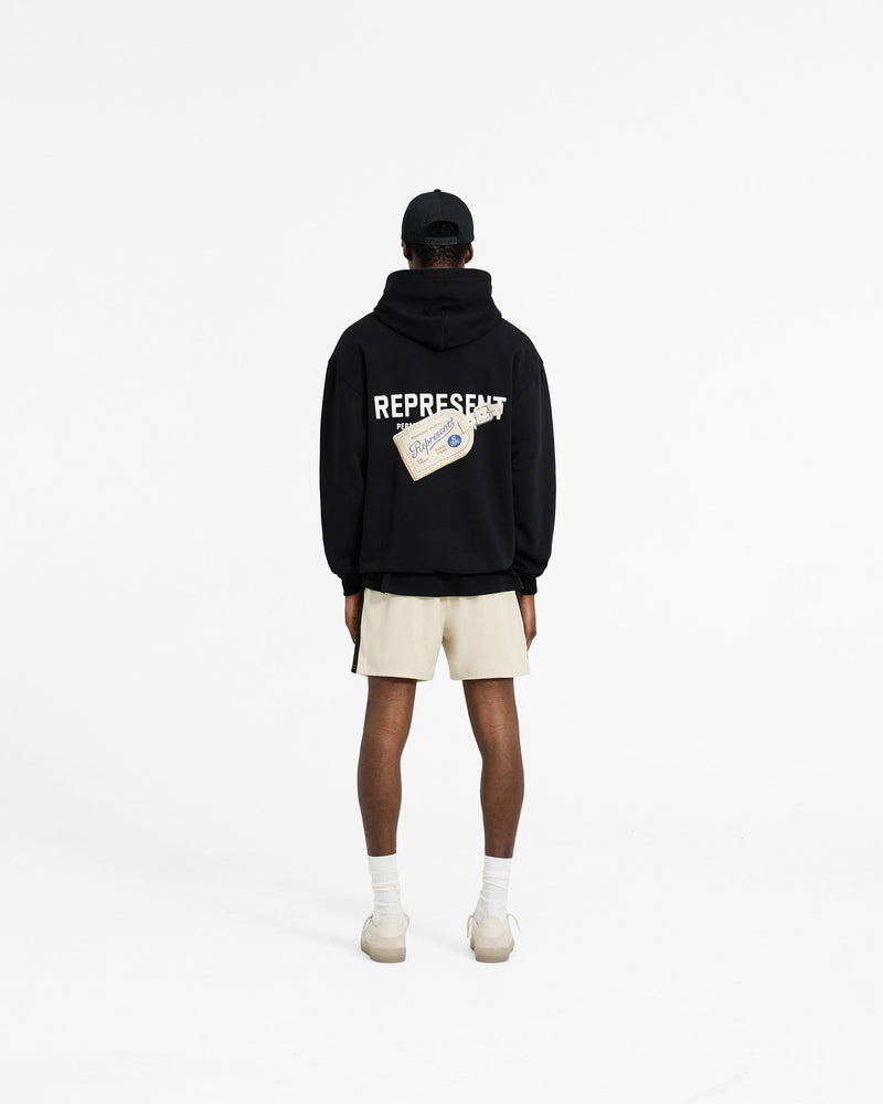 Luggage Tag Hoodie - Jet Black